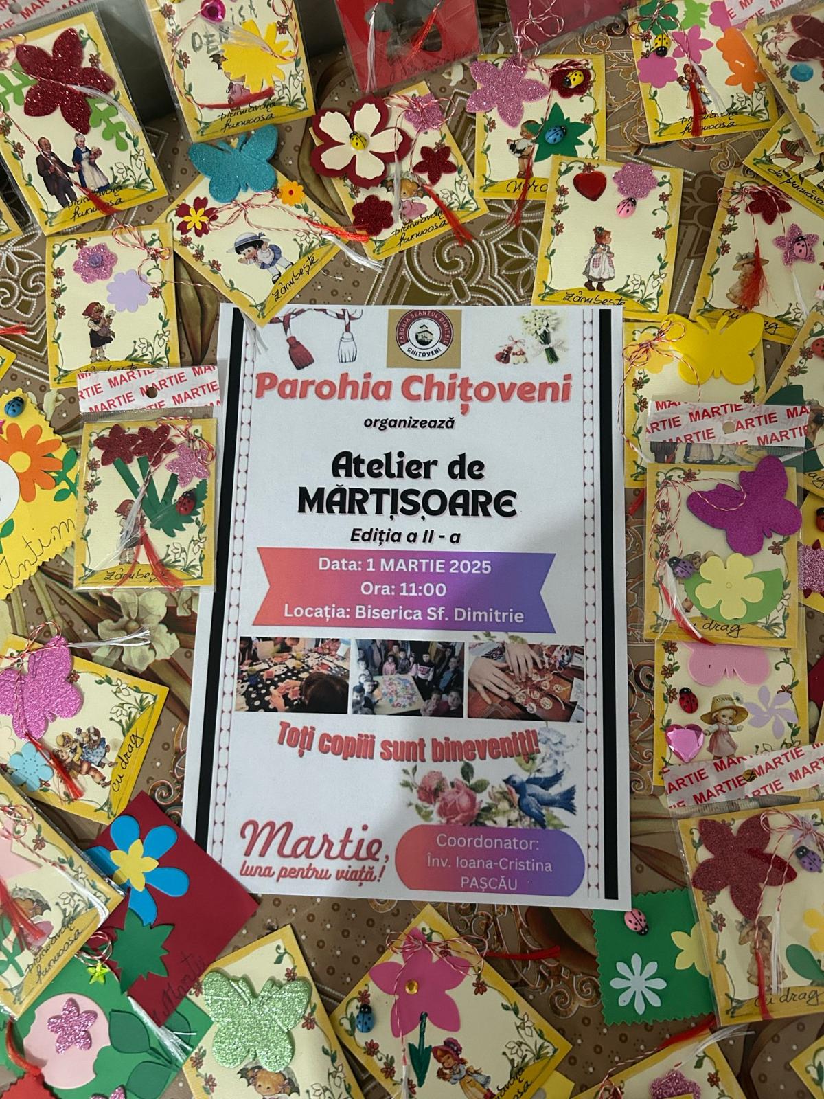 Atelier de MĂRȚIȘOARE - ediția a II- a  -  Parohia "Sf. Mare Mc. Dimitrie" Chițoveni